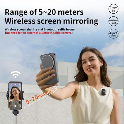 Wireless Monitor Rear Camera Screen Vlog Live Stream Video Recording Outdoor Selfie Tool Smartphone Selfie Magnetic Projector
