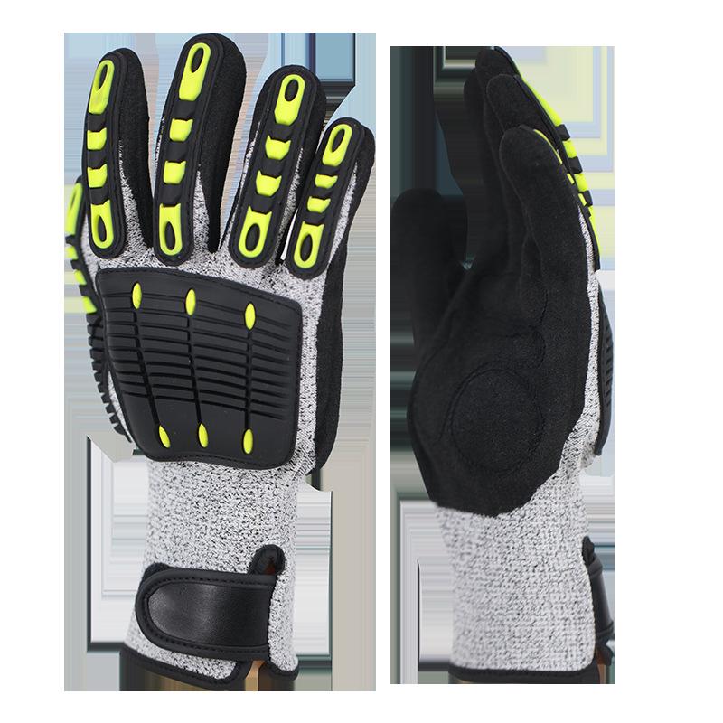 Level 5 Cut-Resistant Shock-Absorbing Anti-Impact HPPE Gloves for Petroleum, Mining, and Construction