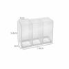 3 Grids Mini Storage Box Self-adhesive Sundries Holder Transparent Makeup Organizer  Home