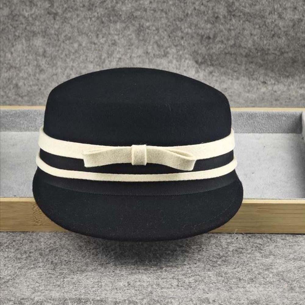 Beret Horse Riding Formal Hat Bow Peaked Flat Cap Princess Hat Fashion Knights Cap Warmer