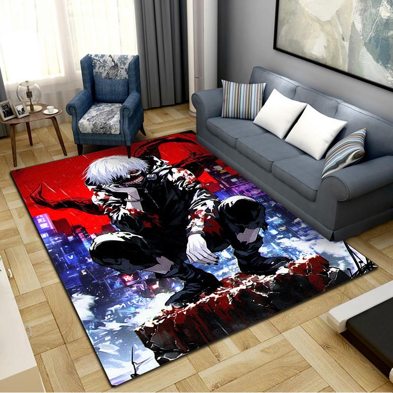 Tokyo Ghoul Carpet Rug for Living Room Bedroom Home Sofa Decoration, Kids Play Non-slip Floor Mat