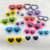 10Pcs Cute Cartoon Heart-Shaped Glasses Flat Back Resin Scrapbooking DIY Jewelry Craft Decoration Accessorie