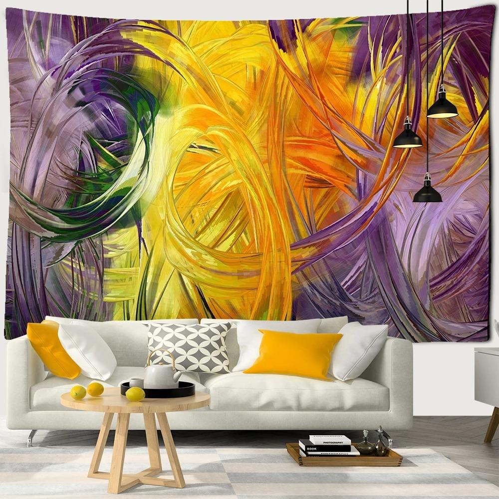 Decor colorat cu model de linii Tapiserie Dormitor Living Tapiserie Decor de perete acasă