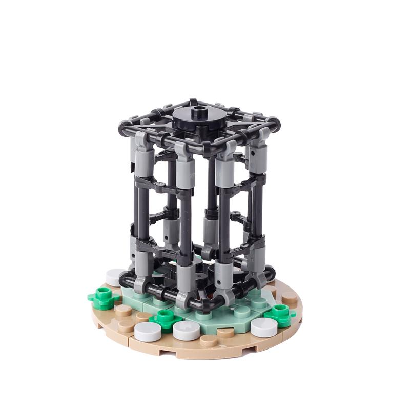 MOC Notice Board Building Block Set Bee Farm Fountain Bonfire Stove Medieval Town Street View Water Wall Bridge Road Sign Brick Toy