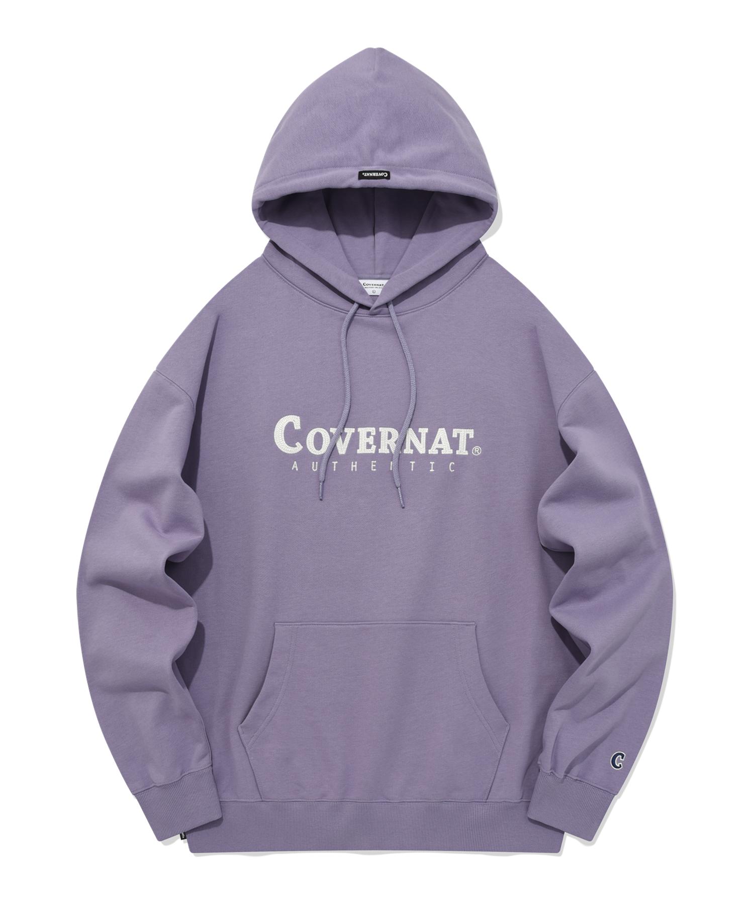Худи Covernat с аутентичным логотипом, лавандовое Lavender/L