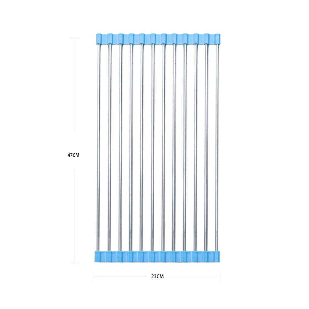 Folding Stainless Steel Dish Dryer, Roll Dish Dryer, Shelf, Kitchen Sink Holder, Organizer