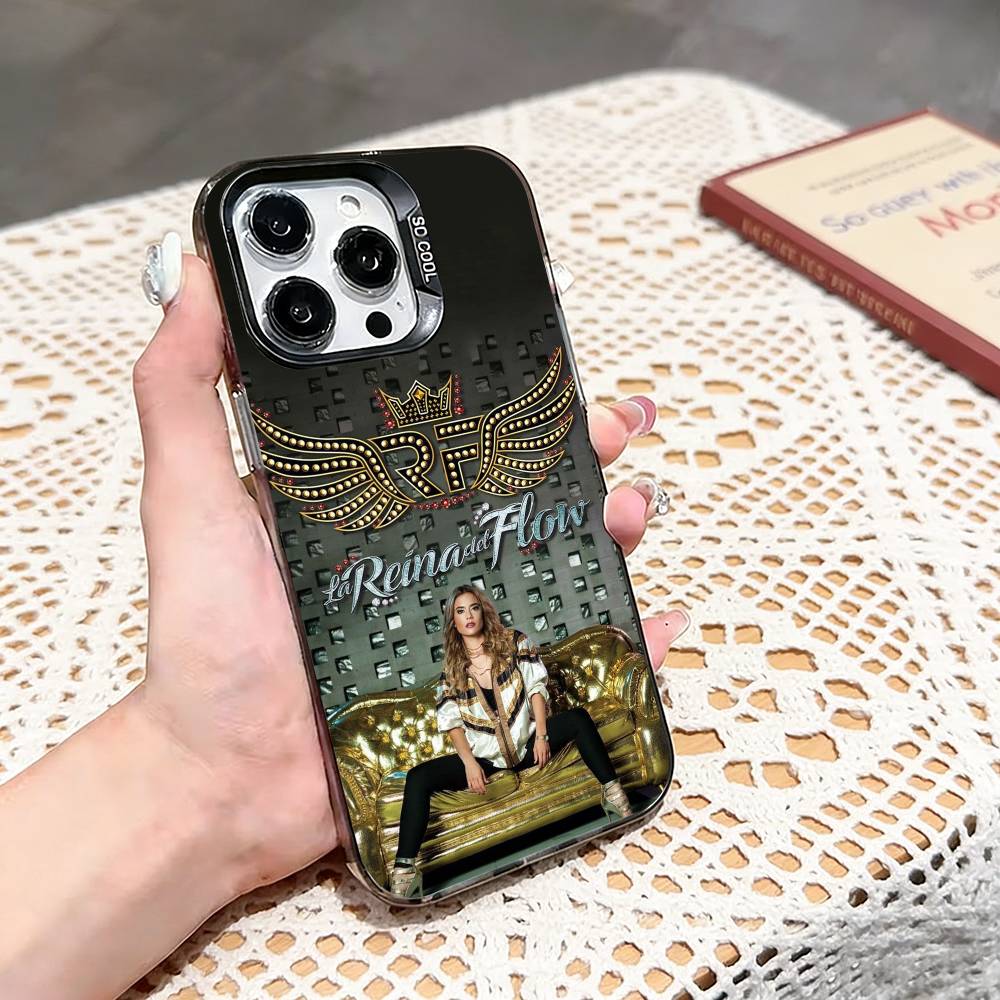 Queen of Flow La Reina Del Flow Phone Case For iPhone 17,16,15,14,13,12,11 Plus,Pro Max,XS,Colored silver phone case iPhone14