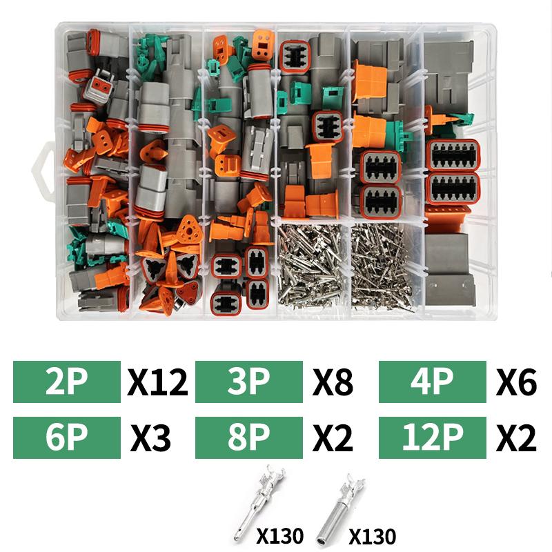 1/5/10 Sets DT 2P/3P/4P/6P/8P 22-16AWG Waterproof Deutsch Connector deutch connectors Plug Kit DT06-2S DT04-2P DT04-3P