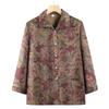 Women's Long-sleeved Square Collar Shirt Elderly Spring and Autumn Clothing Thin Coat