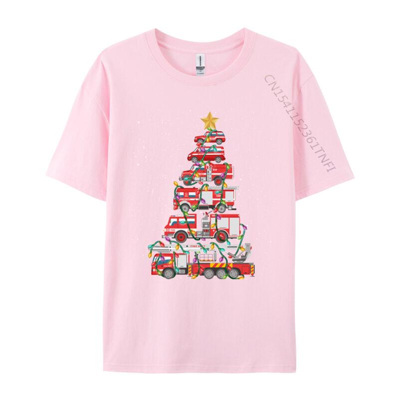 Zábavné Hasičský Strom Hasičské Auto Vánoce Veselé Vánoce Trička Mládež Rife Klasická Trička Bavlněná Trička
