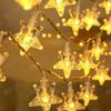 10M Y2K 80LEDS Battery Bubble Stars LED String Lights Indoor Party Home Decoration Lights Curtains Room Wedding 553