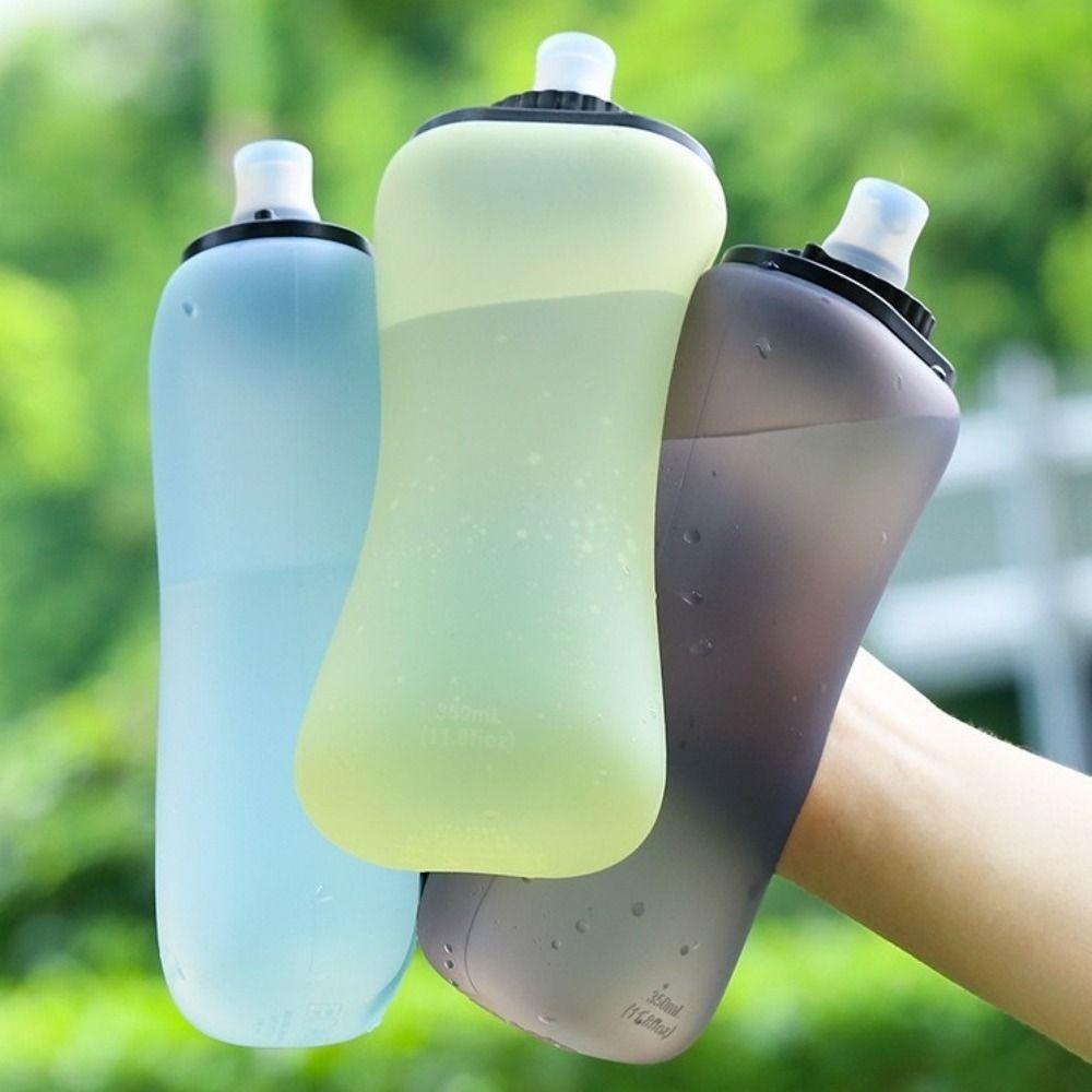 350ml Capacity Collapsible Sport Bottle Food Grade Silicone Travel Foldable Cup  Camping Trips