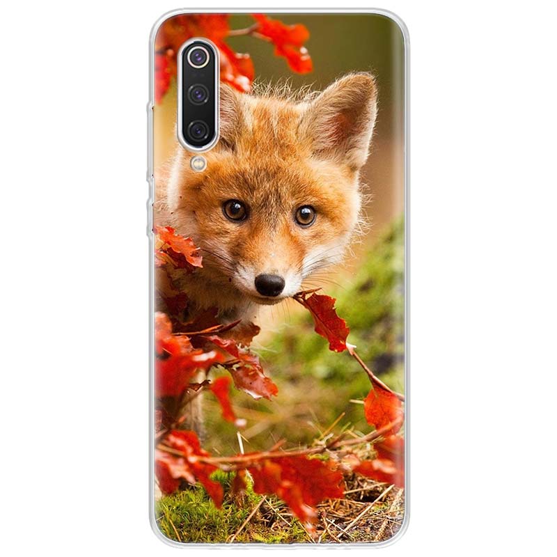 Anime fox funny foxs Phone Case For Xiaomi Redmi Note 10 11 12 13 14 15 Pro Plus 11S 12S 14S 11T 11E 10S Soft TPU Back Cover Red