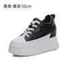 Fashion 10CM Genuine Leather Women Shoes White Platform Wedge Sneakers Women Summer Shoes Zapatos De Mujer Zapatos