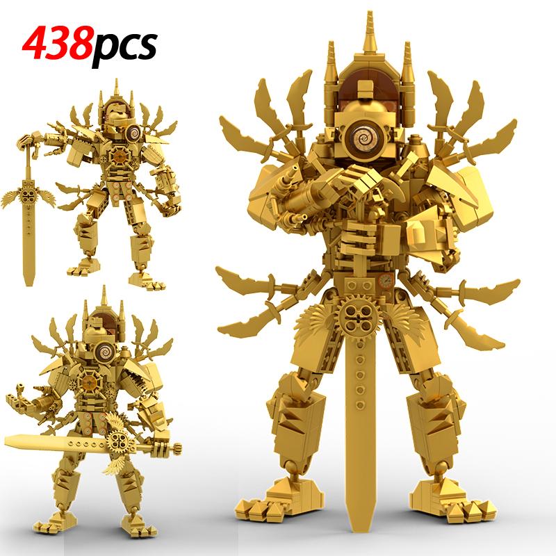 MOC Skibidi Toilette Bausteine Titan Monitorman Spinne VS TV Mann Figuren Konstruktionsspielzeug DIY Modell für Kinder Weihnachten