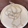 Tassels Shoulder Chain Necklace Multilayer Shine Rhinestone Necklace Back Body Chain  Evening Party