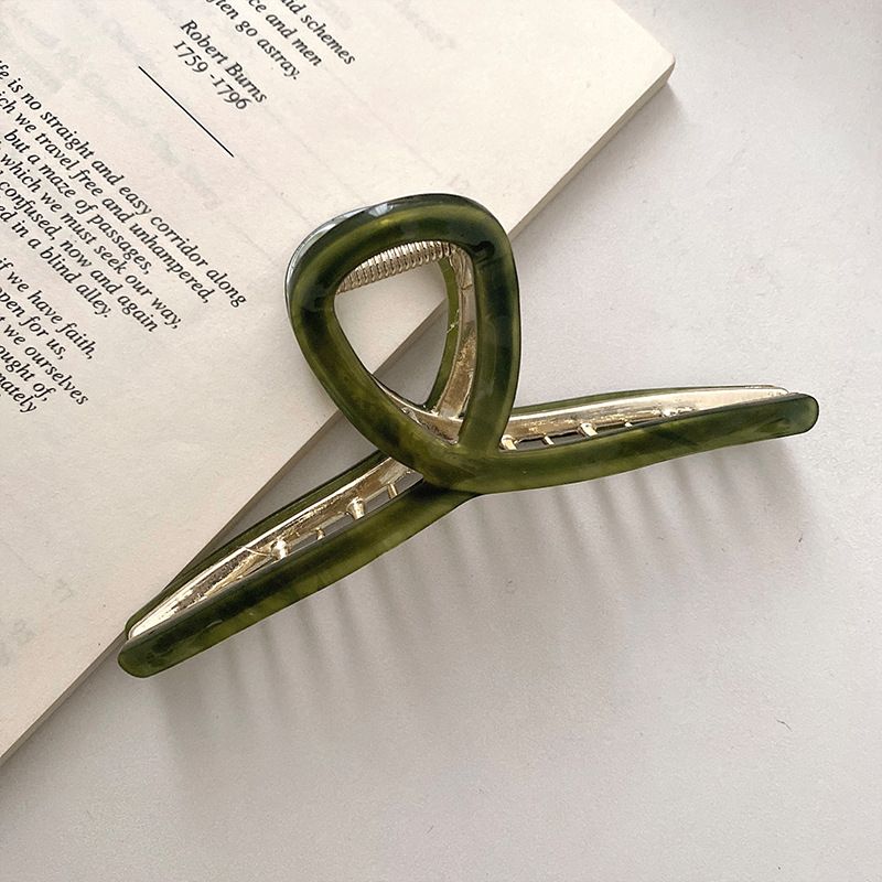 

1 шт. Металлическая заколка-краб, женская заколка для волос, большая заколка-акула, большой объем волос, модный темперамент, заколка-ободок для волос