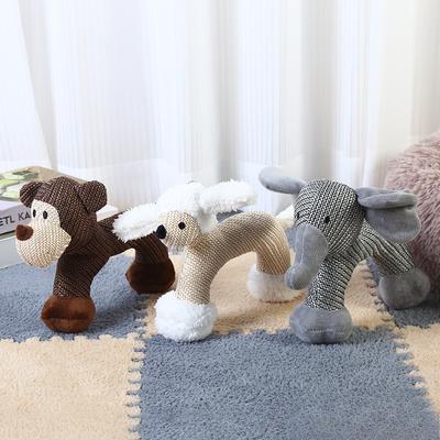 Haustierspielzeug Hund Plüsch Geräuschspielzeug Haustier Katze Hund Zähneknirschen Bissfest und zur Linderung von Langeweile Corgi Teddy Haustier