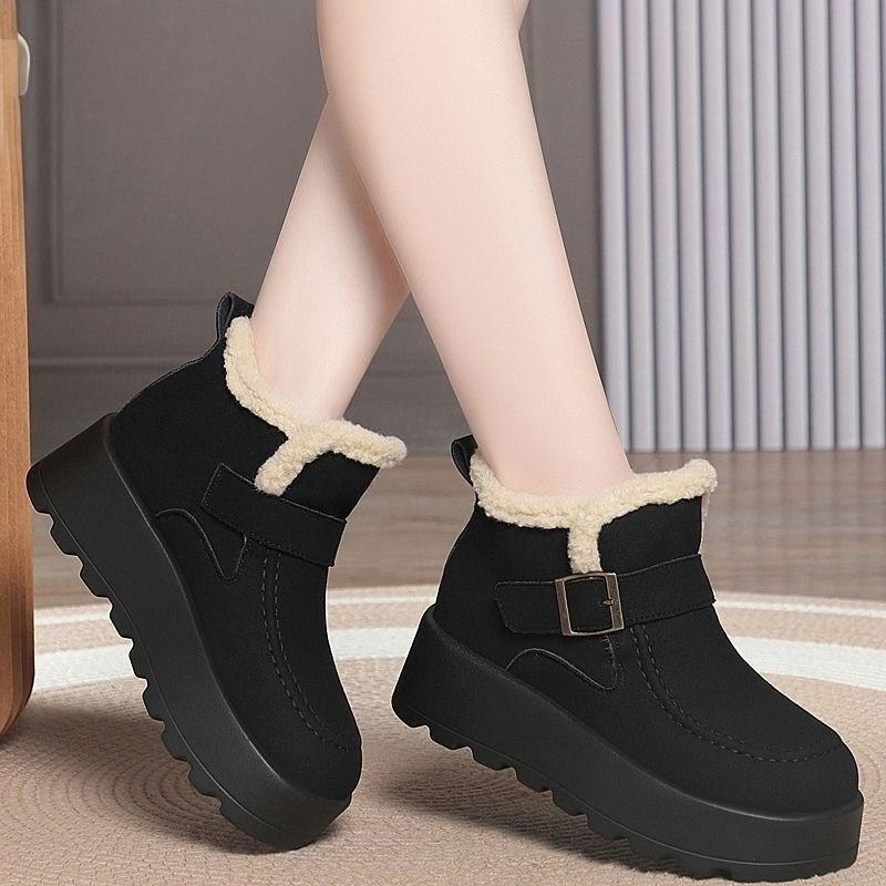 Thick-soled and Padded Shoes, New Style Rubber-soled Shoes, Cotton Shoes, Snow Boots, Women's Shoes Devotion