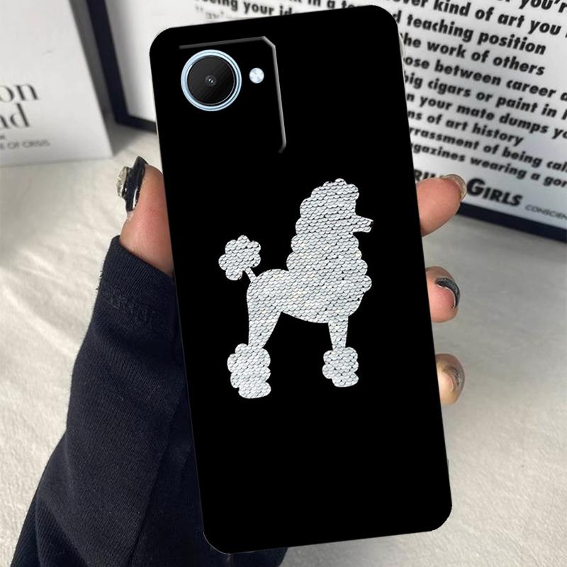 Poodle Dog Cartoon Case For Realme 10 11 Pro Plus GT Neo 5 3 3T 2T C11 C15 C25s C21Y C30 C31 C33 C35 C53 C55