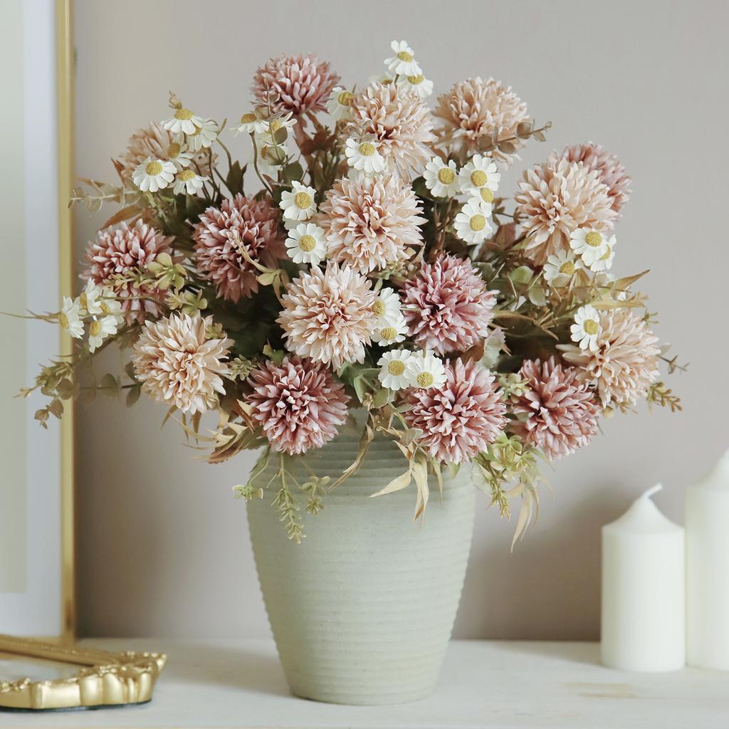 Seiden-Chrysanthemen Künstliche Blumen Hochzeit Zuhause Valentinstag Raumdeko Brautsträuße Tischvase Hübsches Dekoratives Requisit