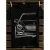 Men's W211 Car Model Silhouette T-Shirt - Oversized Cotton Crew Neck Tee with Automotive Design, Black Casual Short Sleeve Shirt for Car Enthusiasts