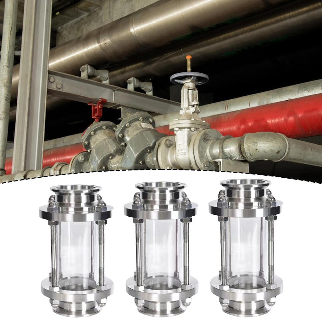 Straight Sight Glass Easy To Install Multifunctional Glass Tube Tri Clamp End Sanitary Fitting Flow Indicator for Food Beverages