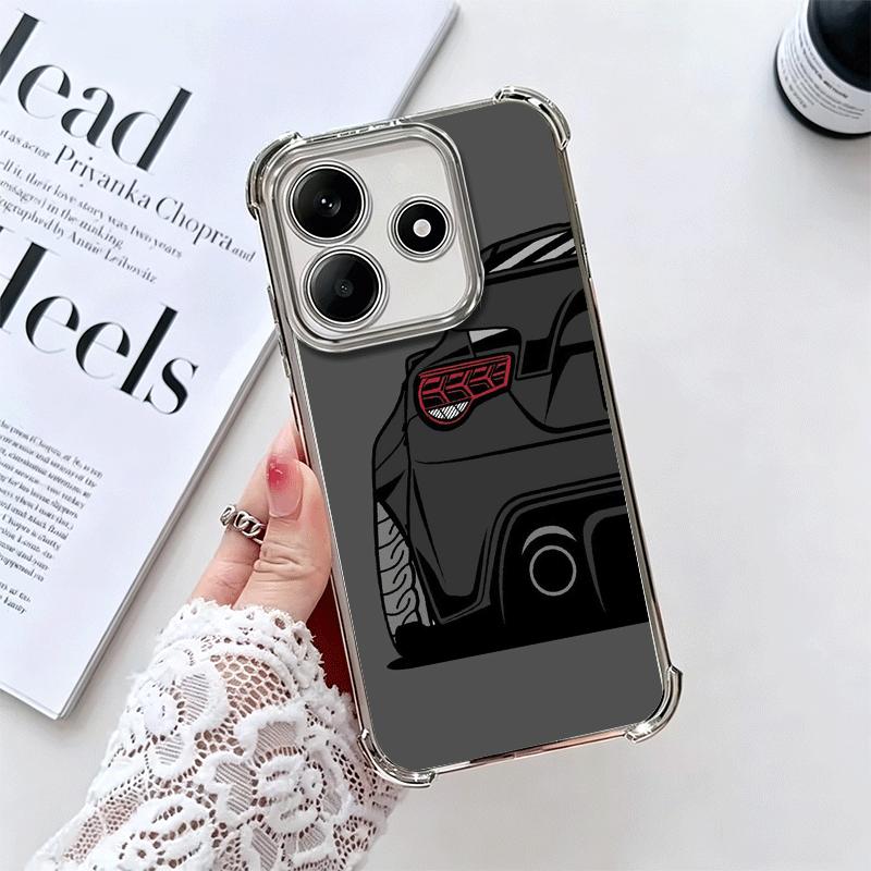 JDM Sports Cars Minimalist Design Plating Phone Case For Xiaomi Redmi Note 14 15 Pro Plus 13 12 11 11S 11T 10 9S 9 5G Anti-Fall