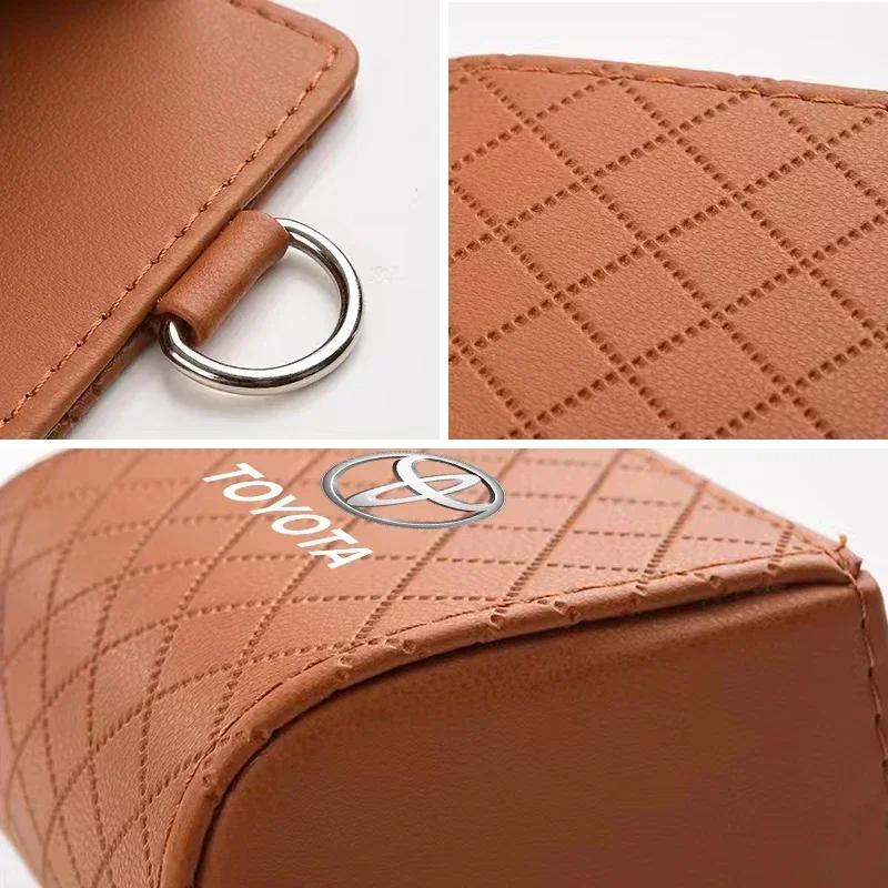 Car Interior Storage Bag Air Outlet Debris Bag Hanging Organizer Box For Toyota Chr Corolla Yaris Rav4 E150 E120 Land Cruiser