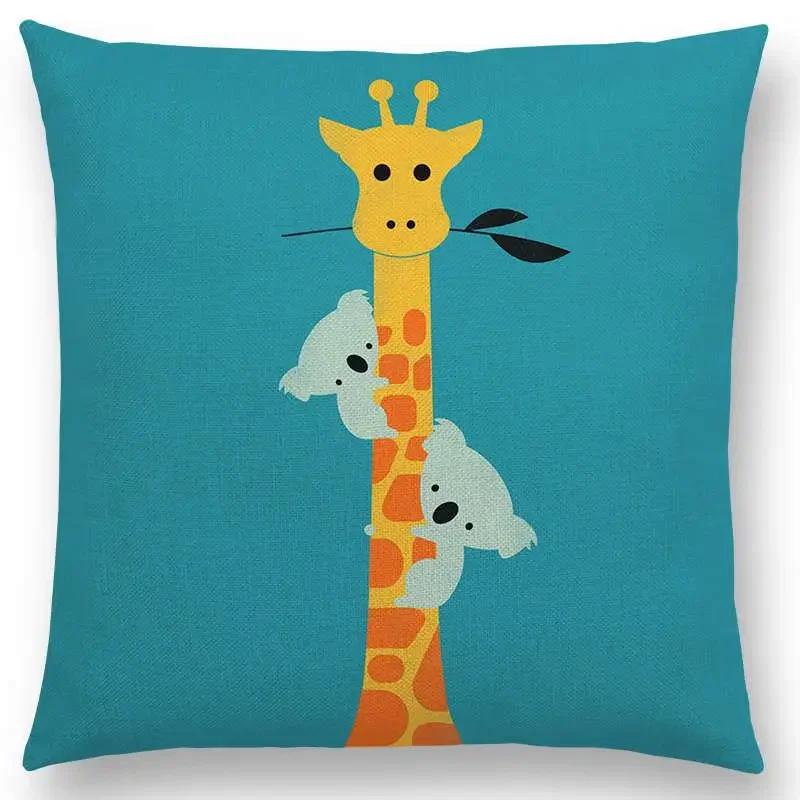 Neueste Cartoon-Tiere Niedlicher Hai Katze Vogel Giraffe Pinguin Wal Eisbär Nilpferd Panda Kissenbezug Auto Sofa Wurfkissenbezug