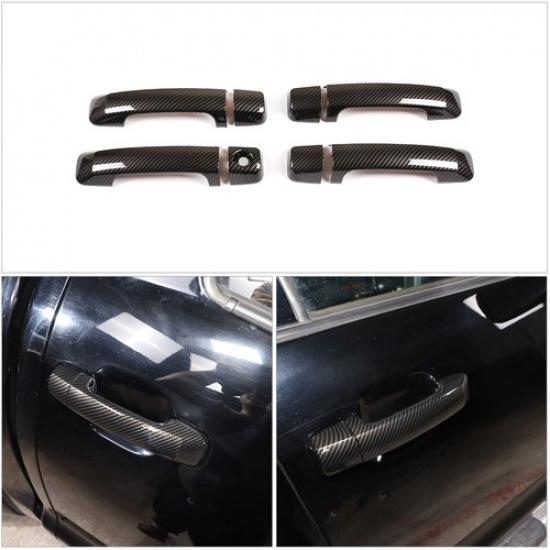 ABS Carbon Fiber Side Door Handle Cover Trim For Toyota Tundra Sequoia 2007-21