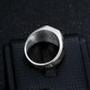Ring new ins simple men's glossy black gemstone ring