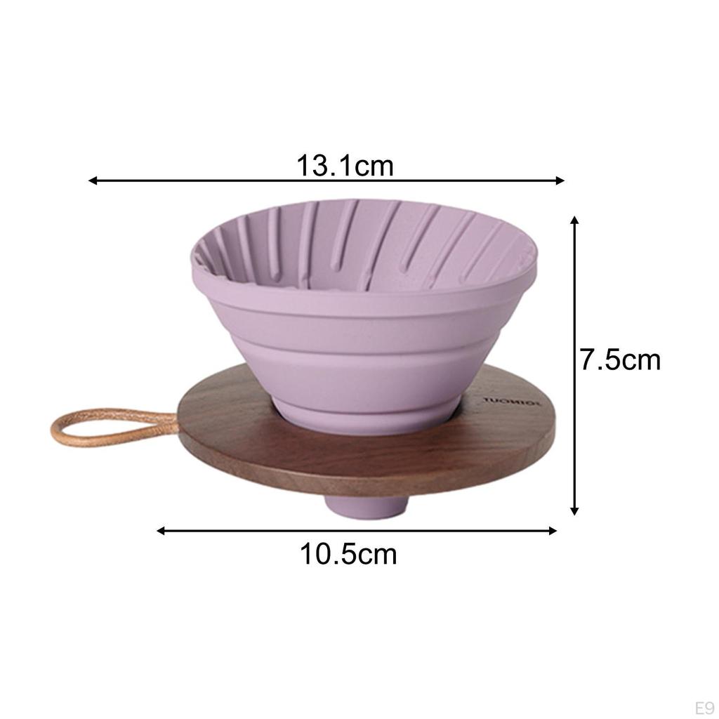 Coffee Filter Cone Silicone Holder Drip for Travel