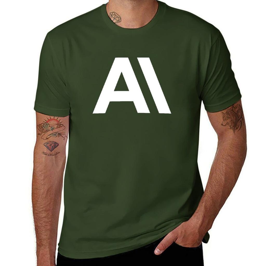 Anthropic AI Icons R1002 T-Shirt Anime Clothes Funnys Blanks Boys Whites Men Graphic T Shirts