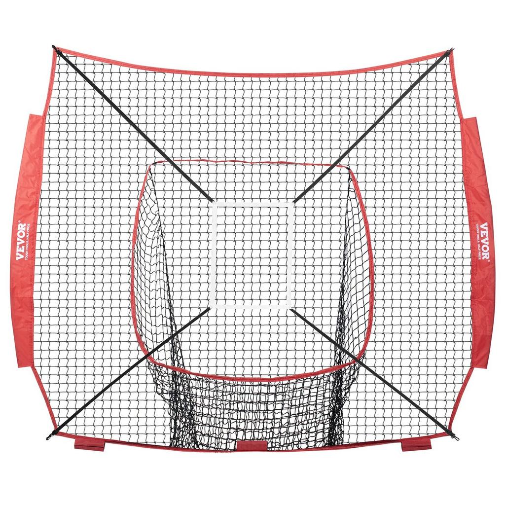 7x7 Ft Baseball Softball Practice Net, Portable Baseball Training Net for Hitting Batting Catching Pitching, Backstop Baseball Equipment Training Aids