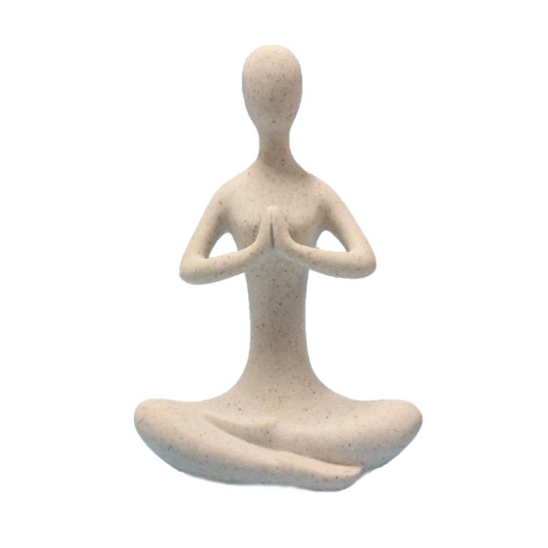 Harz Yoga Pose Mädchen Figur, Kreativer und Schlichter Stil Heimdekoration, Figurenstatue Ausstellung