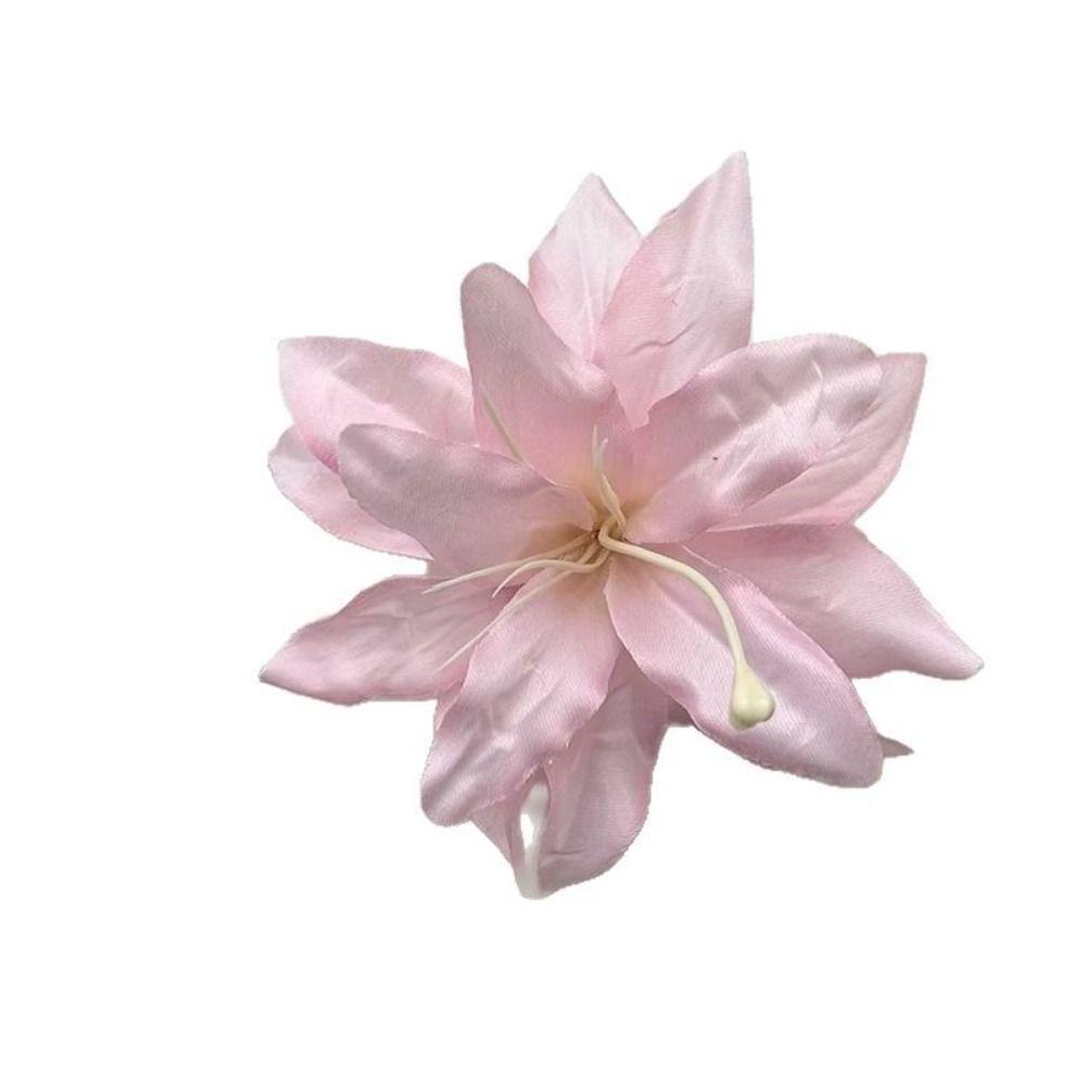 Seaside Holiday Style Lily Flower Hair Clip Sweet Flower Hairpin Elegent Barrettes  Girls