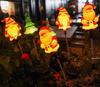 Solar Swinging Gnome Santa Ground Light for Christmas Decorations