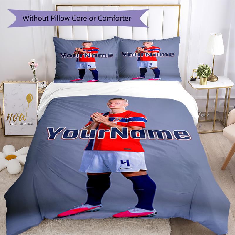 Haaland 95 Customize your name Bedding Set Breathable Duvet Cover with Pillowcases Home Decoration Birthday Gift