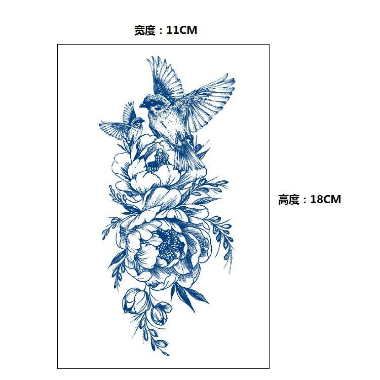 Stopniowa Zmiana Geometryczny Ziołowy Sok Lis Wieloryb Syrena Symulacja Naklejka Tatuaż, Kalkomania do Transferu Wodnego