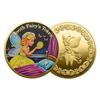 Gettone Fata dei Denti Moneta Commemorativa Placcata Oro Collezione Dente da Latte Sostituzione Monete Fortunate Cartoni Animati