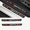 9PCS Car Door Sills Guards Stickers Film Anti Scratch Carbon Fiber Protector Scuff Pedal Cover Auto Accessories