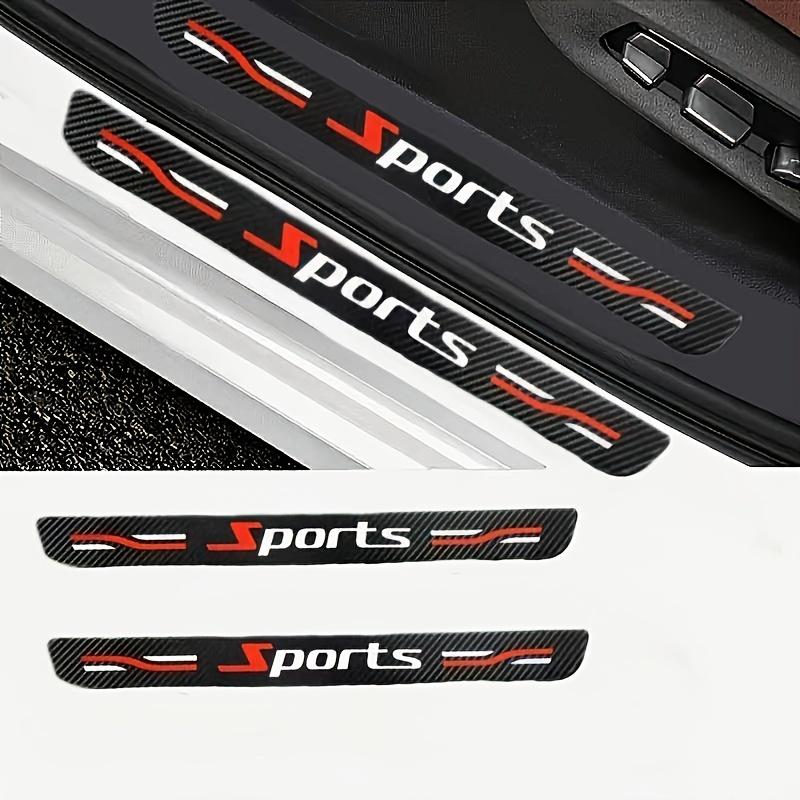 9PCS Car Door Sills Guards Stickers Film Anti Scratch Carbon Fiber Protector Scuff Pedal Cover Auto Accessories