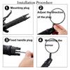 360 Degree Rotation Bike Handlebars Mirror With Gibbous Lens Wide Compatibility For Road Mountain Electric Bicycles
