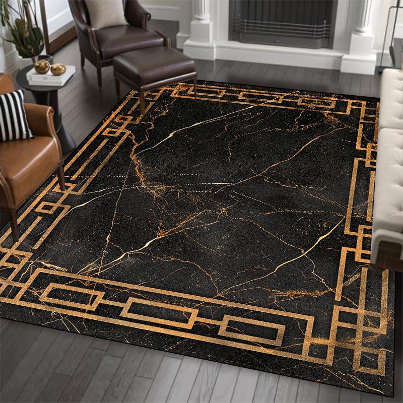 Luxury Living Room Dining Large Carpet Rug for Bedroom Soft Non Slip Floor Mat Washable Non Shedding Lounge Entrance Doormat