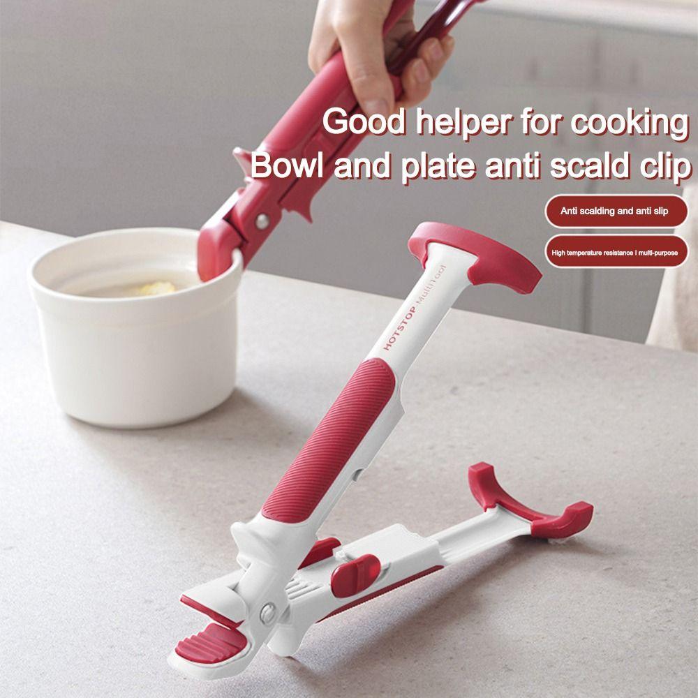 Non-slip Kitchen Bowl Clip 2in1 Anti Scalding Holder Kitchen Bowl Dish Clip  Kitchen Gadget