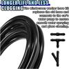 Universal Car Windshield Washer Hose Kit, 4M/13Ft Rubber Washer Fluid Hose with 30 Pcs Hose Connectors for Most Car Water Pump and Nozzles, Auto
