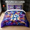 Tottenham Hotspur Design Bett Bettwäsche Set 1 Bettbezug + 2 Kissenbezüge Weich Atmungsaktiv Haushalt Bettwäsche