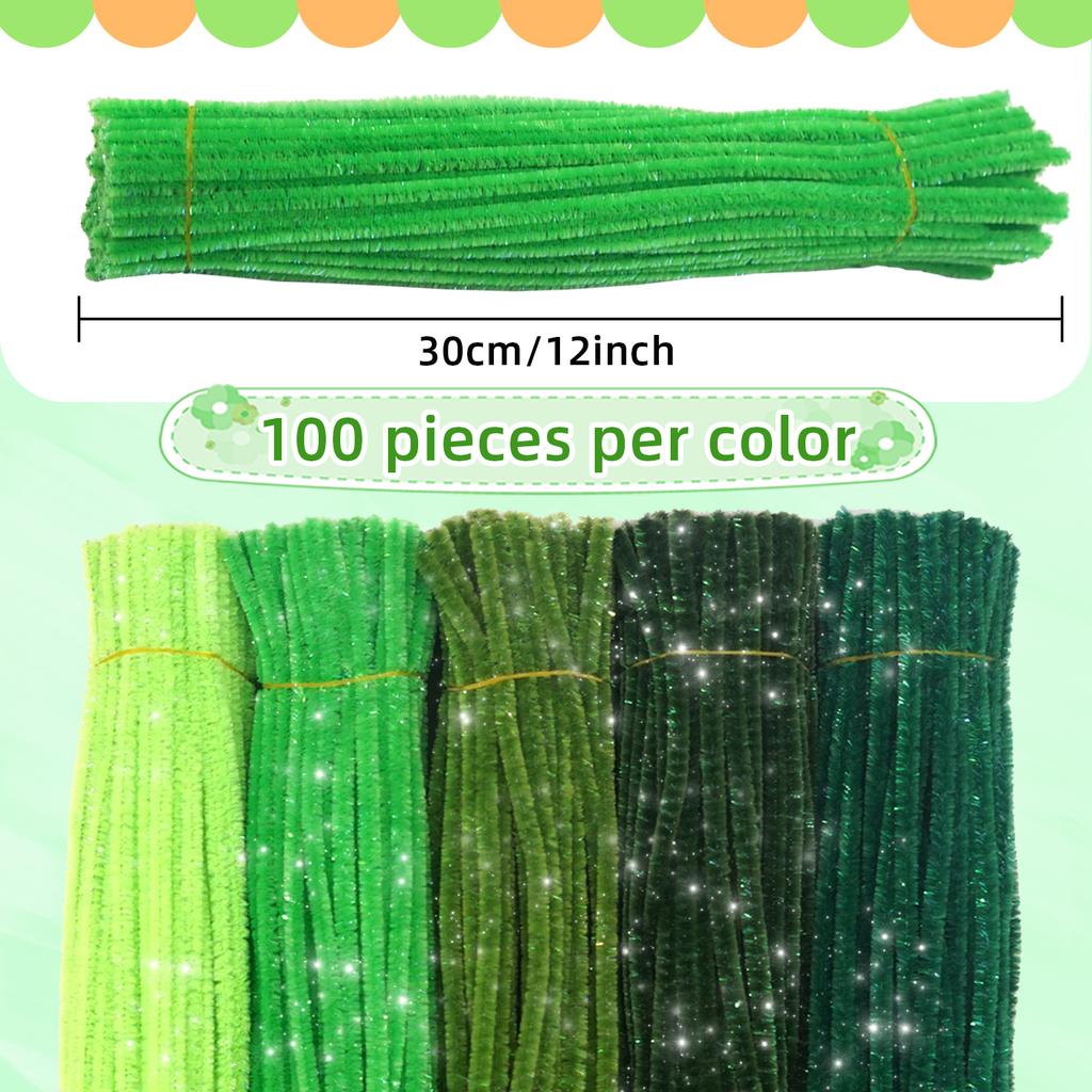 Multiple Colors Pipe Cleaners 500 Pieces Chenille Stems for DIY Art Decorations Creative Craft