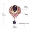 Luxury Rhinestone Rhinestone Bow Tie Large Crystal Water-drop Brooches  Formal Events
